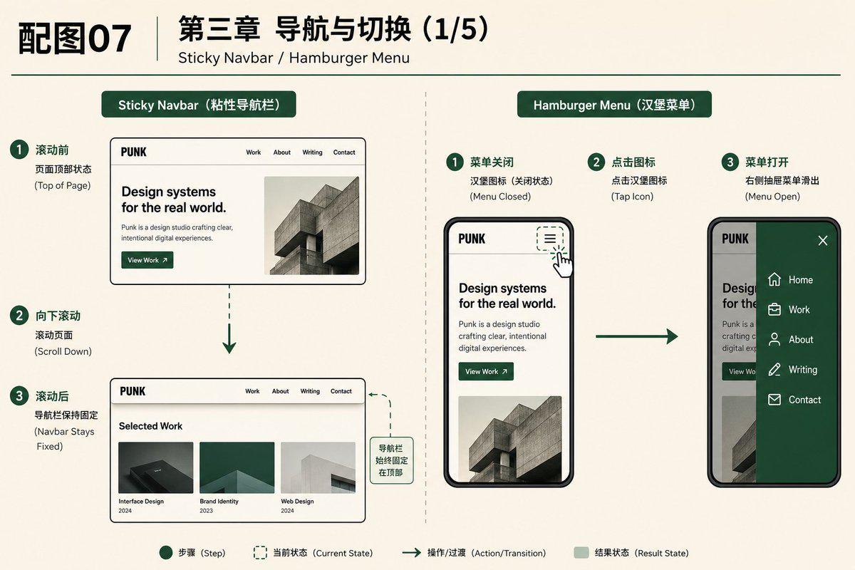 汉堡菜单示例